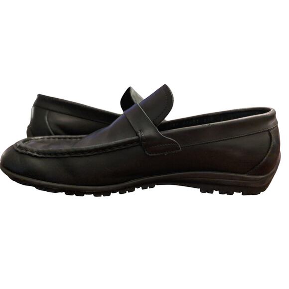 Ferragamo Gancini Loafers Womens 10 Black Leather Made In Italy Designer Shoes - Picture 8 of 9